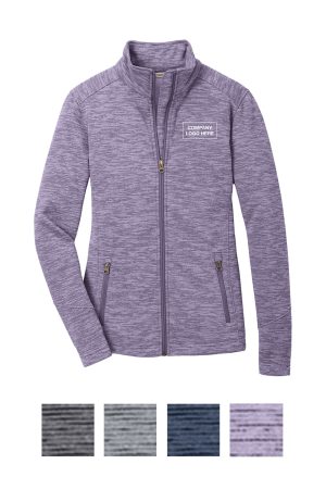 Port Authority® Ladies Digi Stripe Fleece Jacket