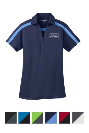 Port Authority® Ladies Silk Touch™ Performance Colorblock Stripe Polo