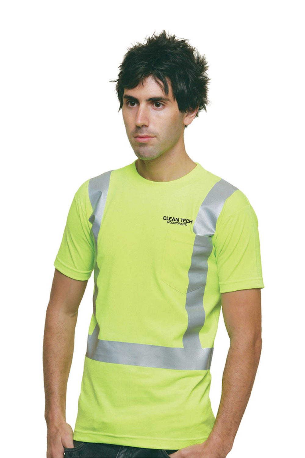 ML Kishigo Short Sleeve Microfiber Safety Shirt Yellow/Lime 